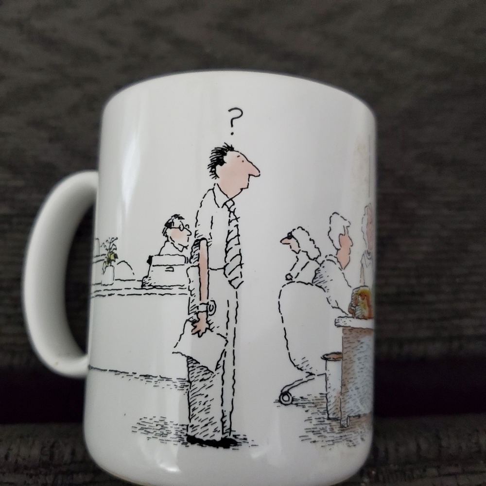 HALLMARK Vintage Office Scene Mug "Don't Ask Me!